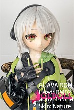 アニメドール guavadoll（グアバ）番石榴 145cm Aカップ 少女DM02ヘッド  ビニール（PVC）ヘッド+TPEボディ 1：1 等身大ラブドール ジョイントM16  ナチュラル肌色