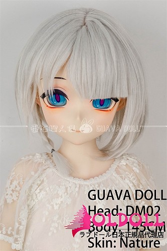 アニメドール guavadoll（グアバ）番石榴 145cm Bカップ 少女DM08ヘッド  ビニール（PVC）ヘッド+TPEボディ 1：1 等身大ラブドール ジョイントM16  ナチュラル肌色