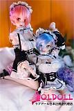 Mini Doll ミニドール  最新作60cm（E60）#レム コスプレドール ソフトビニール製ヘッド+シリコン製ボディ  軽量化 収納が便利 使いやすい 普段は鑑賞用 小さいラブドール 女性素体 フィギュア cosplay