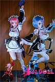 Mini Doll ミニドール  最新作60cm（E60）#レム コスプレドール ソフトビニール製ヘッド+シリコン製ボディ  軽量化 収納が便利 使いやすい 普段は鑑賞用 小さいラブドール 女性素体 フィギュア cosplay