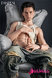 FANREAL 最新作 男性ラブドール 173cm 35kg  #Henryヘッド 一体式ペニス 筋肉タイプ フルシリコン製男性ドール