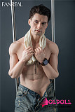 FANREAL 最新作 男性ラブドール 173cm 35kg  #Henryヘッド 一体式ペニス 筋肉タイプ フルシリコン製男性ドール