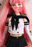 Mini Doll ミニドール  60cm 巨乳（60p）コスプレFAIRY TAIL／フェアリーテイルのlucy ソフトビニール製ヘッド+シリコン製ボディ  軽量化 収納が便利 使いやすい 普段は鑑賞用 小さいラブドール 女性素体 フィギュア cosplay