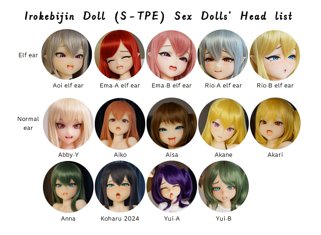 【S-TPE製】IROKEBIJIN(色気美人) 新しいシリーズ S-TPEヘッド単体 (ボディ含めてない) オーラル可能 ラブドール