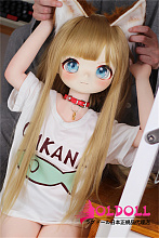 【即納・国内発送・送料無料】MOZU DOLL 115cm Aカップ 黄豆狐ちゃん ソフトビニール製頭部 TPE製ボディ  ラブドール 宣伝画像と同じ制服も付属