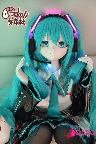 羊角社doll 155cm AAカップ #初音未来ヘッド デカールメイク ソフトビニール製ヘッド+S-TPE製ボディ 等身大アニメドール 2.5次元コスプレセクシードール ラブドール