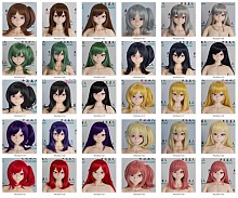 IROKEBIJIN(色気美人) ミニライプ 80/90cmラブドール適切ウィッグ単品