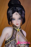 Mini Doll ミニドール  60cm 巨乳（60p）コスプレ black wukong 黑悟空の四妹 ソフトビニール製ヘッド+シリコン製ボディ小さいラブドール 女性フィギュア