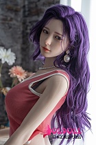 Real girl 171cm Eカップ ヘッドds26-2 シリコン製美人ラブドール 紫ウィッグ人形【C工場】