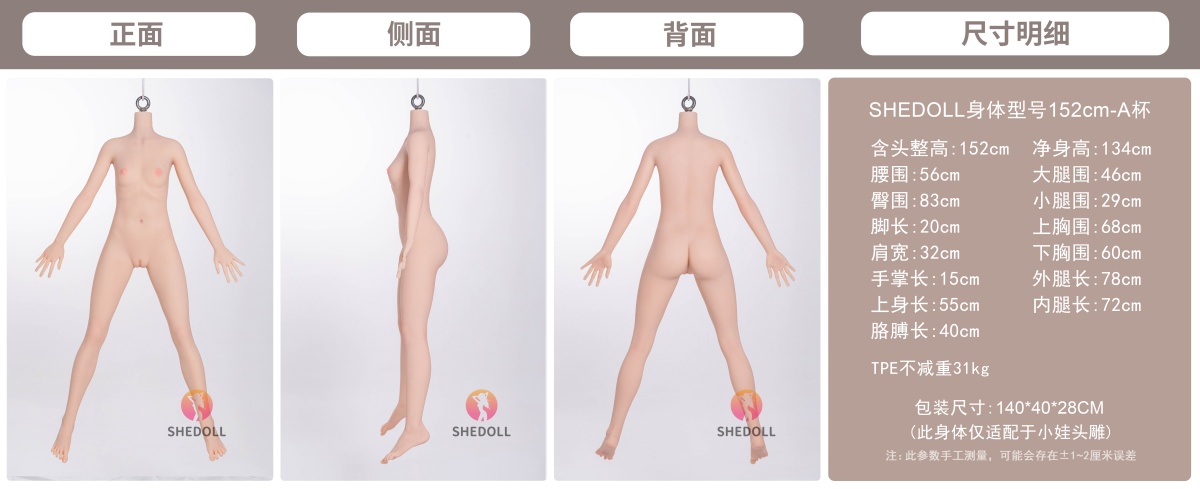 SHEDOLL 新ボディ152cm Aカップラブドール