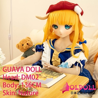 guavadoll（グアバ）番石榴 ソフトビニールDM02ヘッド 136cm AAカップtpeボディ ロリ系貧乳等身大アニメドール セクシーパートナーダッチワイフ