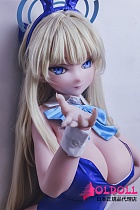 ElsaBabe アニメドール 148cm ヘッドAHR012 高級シリコン製ドール 兎制服コスプレアニメドール セクシーリアル造形ラブドール 等身大サイズ人形
