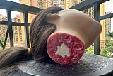 Real girl(A工場) Lシリーズ L16 リアル製断面デザインのシリコンヘッド単体 ROS口開閉機能付き 等身大リアルラブドール 2穴セクシー可能