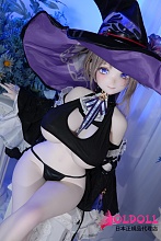 MW Girl(魔物姫) アニメドール 138cm 爆乳＃014塔塔莉 たたりちゃん 可愛い等身大人形 tpeボディ+シリコンヘッド 魔女制服キャラクターフィギュア 下着衣装付属