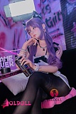 SHEDOLL 168cm Dカップ 最新作 江小婉2.0ヘッド（jiangxiaowan）高級シリコンリアル皮膚塗装ラブドール 可愛い制服コスチューム猫耳コスプレ風紫髪美少女リアルドール
