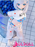 【6/30まで AI-BOX無料に付き】アニメドール wmdoll 140cm Bカップ #Y011Sヘッド ソフトビニール製ヘッド+シリコン製ボディ ネコミミコスプレシリコンラブドール