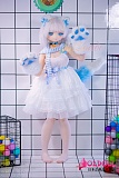 【6/30まで AI-BOX無料に付き】アニメドール wmdoll 140cm Bカップ #Y011Sヘッド ソフトビニール製ヘッド+シリコン製ボディ ネコミミコスプレシリコンラブドール