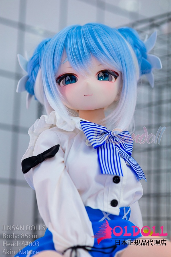 wmdoll 85cm #S003ヘッド アニメドール 清楚で可愛らしいブルーのツインテールBJD風メイクミニドール ソフトビニール製ヘッド+TPE製ボディ セクシーフィギュア リアルドール