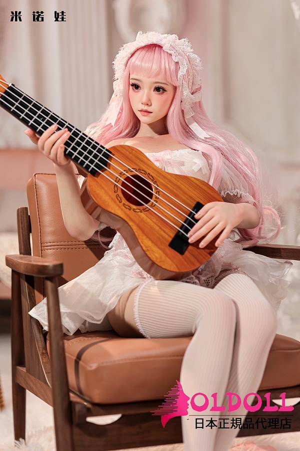Minouva Doll 75cmボディ 美由miyoヘッド フルシリコンドール ピンクのロングヘアとレース付きのロリータ風 スタンド付き