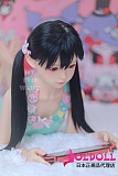 My Loli Waifu 126cm AAカップ Kisaヘッド フルシリコン製ラブドール 可愛い長い黒髪をツインテール貧乳美少女人人形