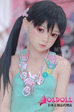 My Loli Waifu 126cm AAカップ Kisaヘッド フルシリコン製ラブドール 可愛い長い黒髪をツインテール貧乳美少女人人形
