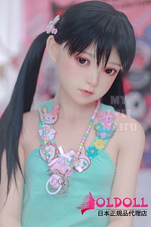 My Loli Waifu 126cm AAカップ Kisaヘッド フルシリコン製ラブドール 可愛い長い黒髪をツインテール貧乳美少女人人形
