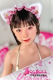 J cute 133cm バスト平ボディ AGD02 紬ヘッド 高級シリコンラブドール 青いワンピース水着のロリ系リアルドール