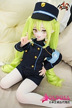 MOZU DOLL 65cm 望みちゃん エルフ耳笑顔とアニメ風の表情癒しアニメドール ソフトビニール製頭部 シリコン製ボディ 宣伝画像と同じ制服も付属