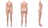 【7月キャンペーン 関節指無料 指定の衣装とネックレス無料】Jiusheng doll シリコンヘッド+tpe製ボディ 掲載画像ダークブラウン肌色 等身大リアルラブドール