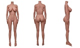 【7月キャンペーン 関節指無料 指定の衣装とネックレス無料】Jiusheng doll シリコンヘッド+tpe製ボディ 掲載画像ダークブラウン肌色 等身大リアルラブドール