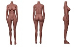 【7月キャンペーン 関節指無料 指定の衣装とネックレス無料】Jiusheng doll シリコンヘッド+tpe製ボディ 掲載画像ダークブラウン肌色 等身大リアルラブドール