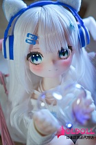 MW Girl(魔物姫) アニメドール 85cm 天使萌えヘッド ソフトビニール製頭部 シリコン製ボディ 可愛らしい猫耳タイプミニドール 等身大フィギュアキャラクター人形 宣伝画像と同じ制服も付属