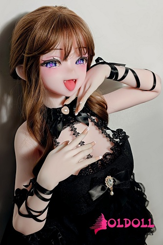 ElsaBabe アニメドール 140cm ヘッドRAD041 香澄悠里Kazumi Yuri 黒のゴシック風ワンピース美少女リアルドール