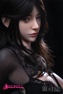 蛍火日記 164cm Ｇカップ 渡晴（duqing）ヘッド メイク2 フルシリコンラブドール 高級黒レースワンピの美女ドール