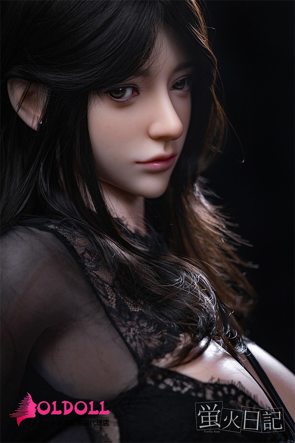蛍火日記 164cm Ｇカップ 渡晴（duqing）ヘッド メイク2 フルシリコンラブドール 高級黒レースワンピの美女ドール
