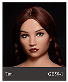 WAXDOLL  シリコン頭＋TPEボディ 165cm Gカップ GE86-1ヘッド  睫毛と眉毛植毛加工あり 等身大リアルラブドール