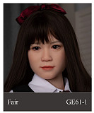 WAXDOLL  シリコン頭＋TPEボディ 165cm Gカップ GE86-1ヘッド  睫毛と眉毛植毛加工あり 等身大リアルラブドール