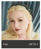 WAXDOLL  シリコン頭＋TPEボディ 165cm Gカップ GE86-1ヘッド  睫毛と眉毛植毛加工あり 等身大リアルラブドール