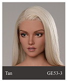 WAXDOLL  シリコン頭＋TPEボディ 165cm Gカップ GE86-1ヘッド  睫毛と眉毛植毛加工あり 等身大リアルラブドール