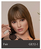 WAXDOLL  シリコン頭＋TPEボディ 165cm Gカップ GE86-1ヘッド  睫毛と眉毛植毛加工あり 等身大リアルラブドール