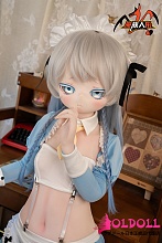 MOZU DOLL 【SSR級】130cm 蓝莓（Blueberry）ちゃん ソフトビニールヘッド TPE/MTPE/シリコンボディ選択可能 ロリ系アニメセクシーラブドール 宣伝画像と同じ制服も付属