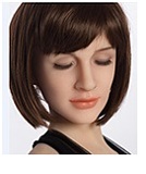 Sanhui doll 最新Real skinシリーズ 158cm Eカップ #41ヘッド シリコン製超リアルドール ブラックレースランジェリー仕様