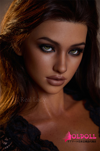 Real lady 150cm Eカップ ROSMAX R8ヘッド 宣伝写真Dark Tanned 高品質シリコン製 欧米風等身大ラブドール 魅惑のグリーンアイ