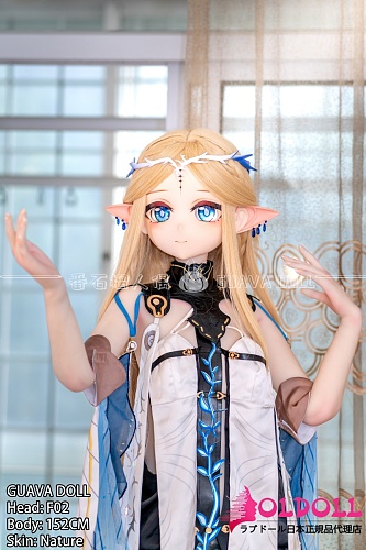 guavadoll（グアバ）番石榴 152cm Aカップ F02ヘッド ビニール（PVC）ヘッド+TPEボディ 二次元系美少女ドール 等身大アニメラブドール 1：1 等身大ラブドール ジョイントM16 他社と交換可能 138-150ＣＭのボディに適用 ナチュラル肌色