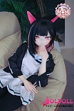 羊角社doll（Croissant Doll）155cm AAカップ #B04 杏山和莎ヘッド ソフトビニール製ヘッド+S-TPE製ボディ 手描きメイク アニメ系コスプレ猫耳ドール 黒髪美少女リアルドール