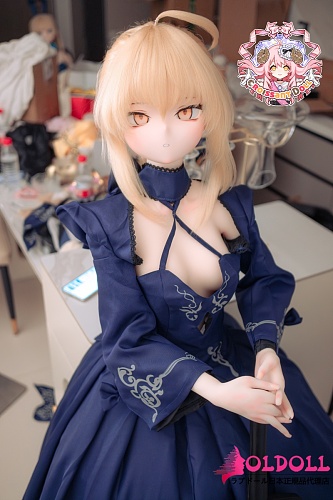 羊角社doll（Croissant Doll）155cm AAカップ #B04 黑saberヘッド 手描きメイク ソフトビニール製ヘッド+S-TPE製ボディ 等身大美少女コスプレリアル系アニメドール