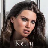 FANREAL 155cm Fカップ リアル皮膚版 kelly 宣伝画像rosヘッド 欧米系ラブドール ピンクビキニ姿