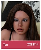 ZELEX 即納品トルソー SLEシリーズ ZXE201ヘッド+ZX85Gボディ Tan肌色 実践向けセクシー等身大半身リアルドール