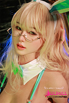 Real lady 159cm Hカップ T1ヘッド 高級シリコン製ラブドール セクシーブルー衣装のグラマラス美女 ダッチワイフ