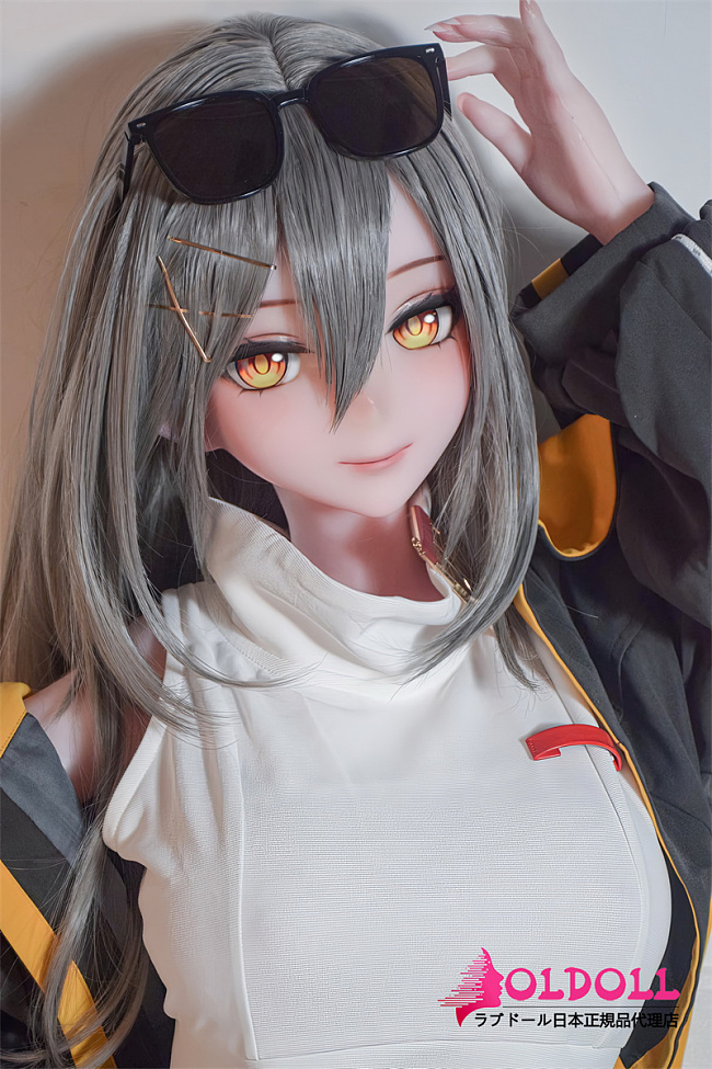 ElsaBabe アニメドール 148cm ヘッドAHR019 水田新奈Mizuta Nina グレーロングヘアダッチワイフ ボディ素材選択可能